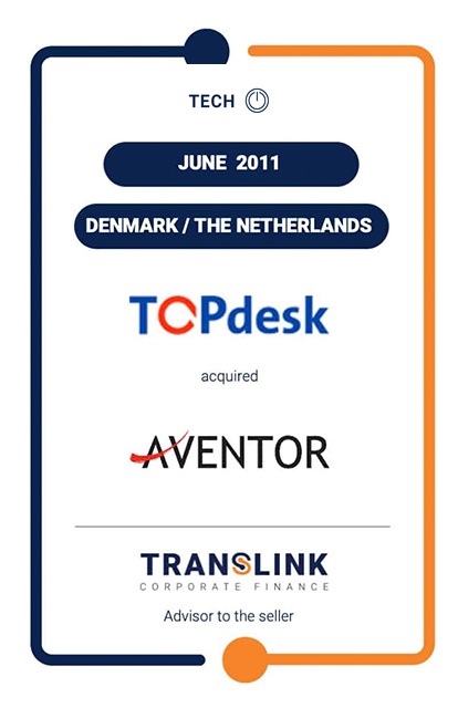 TRANSLINK ACTED AS ADVISOR TO AVENTOR