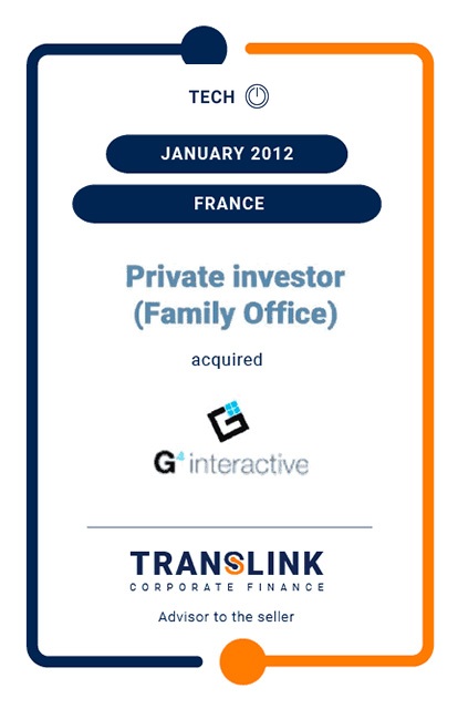 TRANSLINK ACTED AS ADVISOR TO PRIVATE INVESTOR