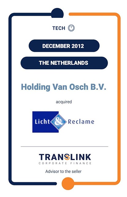 LICHT & RECLAME HOLDING B.V. IS A HOLDING COMPANY THAT HOLDS THE SHARES IN TWO SUBSIDIARIES THAT ADVISE ON AND IMPLEMENT PROJECTS IN THE FIELD OF ILLUMINATED ADVERTISING