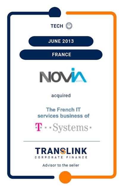 TRANSLINK ACTED AS ADVISOR TO THE FRENCH IT SERVICES BUSINESS OF T- SYSTEMS