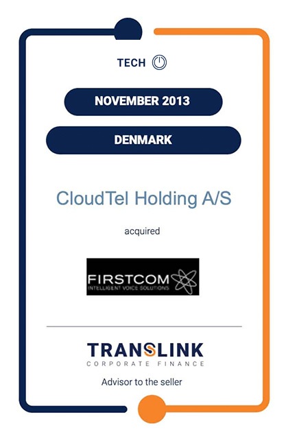 TRANSLINK ACTED AS ADVISOR TO FIRSTCOM