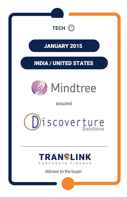 Mindtree acquired 100% stake in Discoverture Solutions