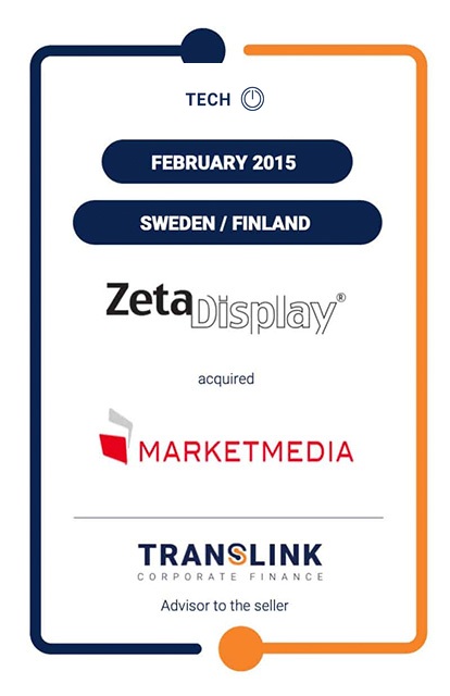 ZetaDisplay acquired 100% of the shares in Marketmedia Oy