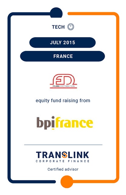 FILMS DISTRIBUTION’S FIRST MINORITY GROWTH CAPITAL FUNDRAISING WITH BPI FRANCE AND ALLIANCE ENTREPRENDRE, COMBINED WITH STRUCTURED DEBT FINANCING