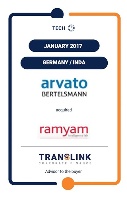BERTELSMANN DIVISION ARVATO ACQUIRES INDIA-BASED IT ANALYTICS START-UP RAMYAM