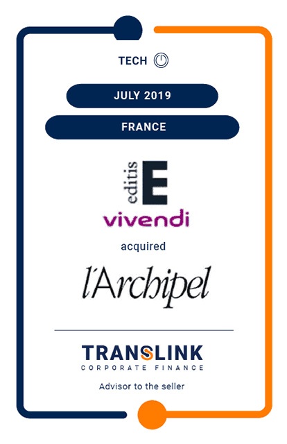 TRANSLINK ACTED AS THE ADVISOR TO THE SELLERS -VIVENDI 100% ACQUISITION L’ARCHIPEL