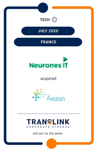 Translink advised Aezan on the sale of a majority participation to Neurones IT