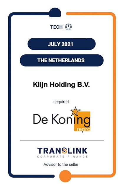 DE KONING REPRO WAS SOLD TO KLIJN HOLDING