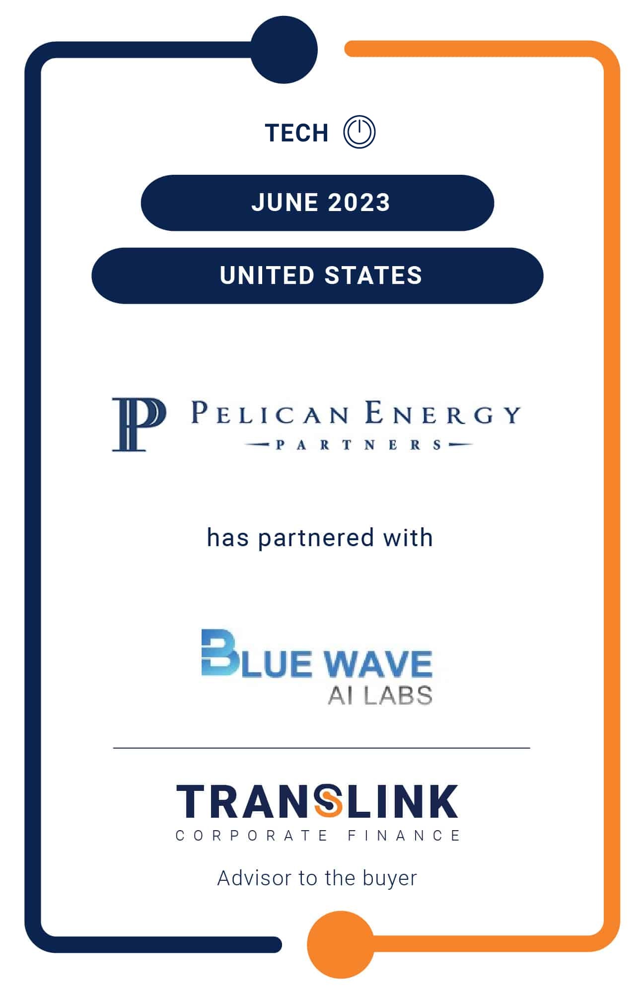 Translink Corporate Finance Acted As The Advisor To Pelican Energy Partners In Its Partnership With Blue Wave AI Labs