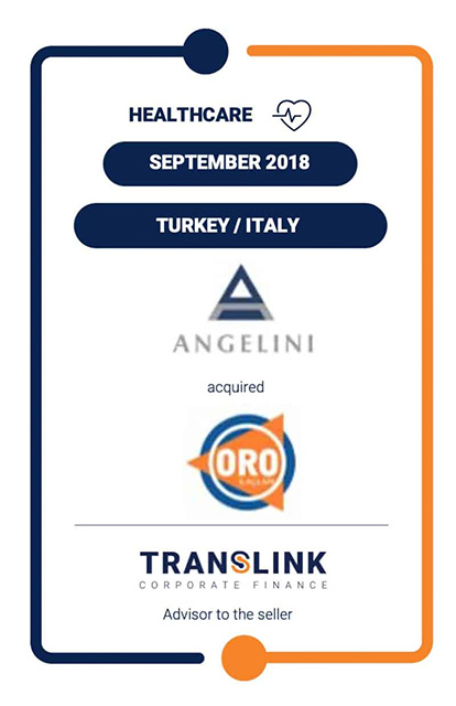 ORO PHARMACEUTICALS’ PORTFOLIO WAS SOLD TO ANGELINI PHARMACEUTICALS