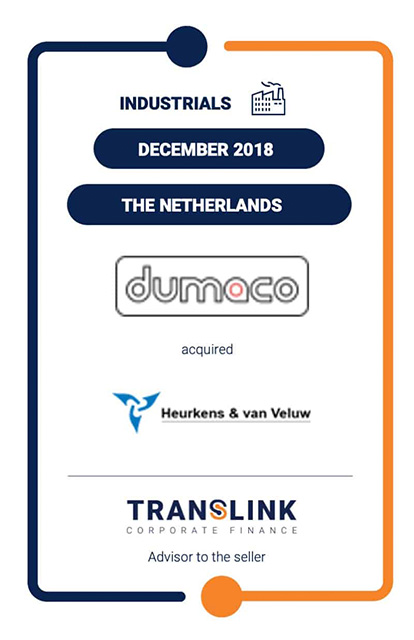 DUMACO ACQUIRED HEURKENS & VAN VELUW