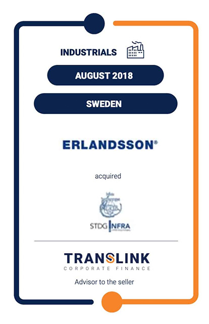 ERLANDSSON ACQUIRED SVENSKA TUNGDYKARGRUPPEN AB