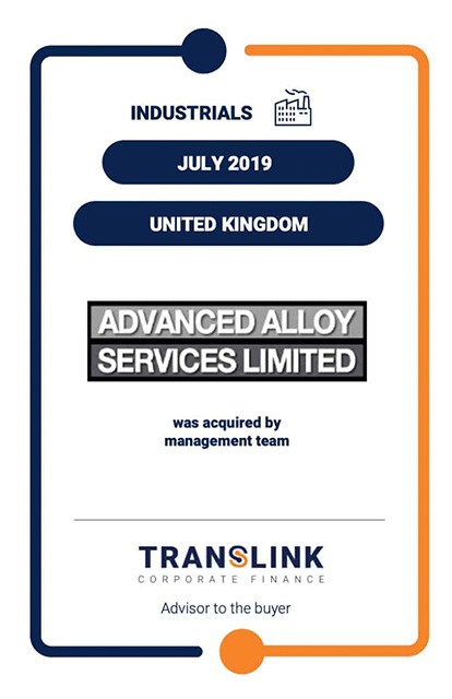 ADVANCED ALLOY SERVICES LIMITED WAS ACQUIRED BY THE MANAGEMENT TEAM
