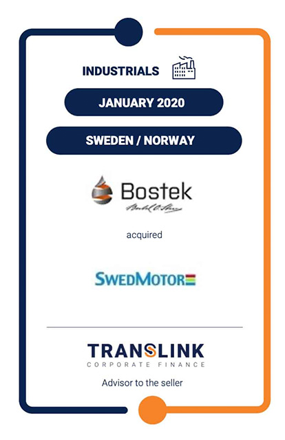 Translink advised Swedmotor on the sale of the company to Norwegian Bertel O. Steen group