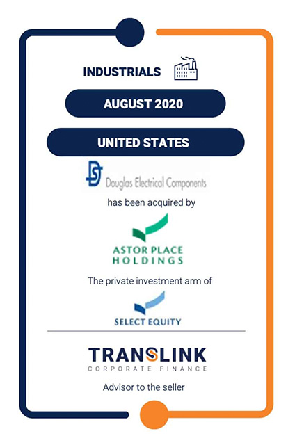 Astor Place Holdings has acquired a majority interest in Douglas Electrical Components