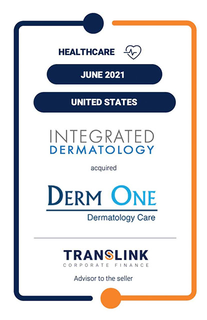 DERM ONE, PLLC, WAS SOLD TO INTEGRATED DERMATOLOGY