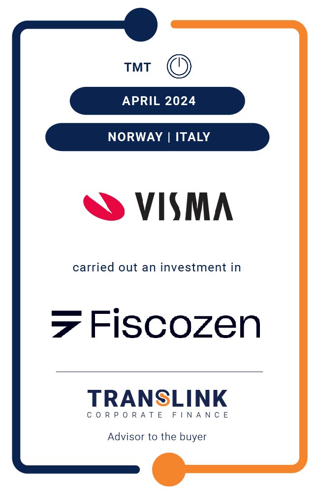 Translink Corporate Finance Acted As The Advisor To Visma On Its Investment In Fiscozen