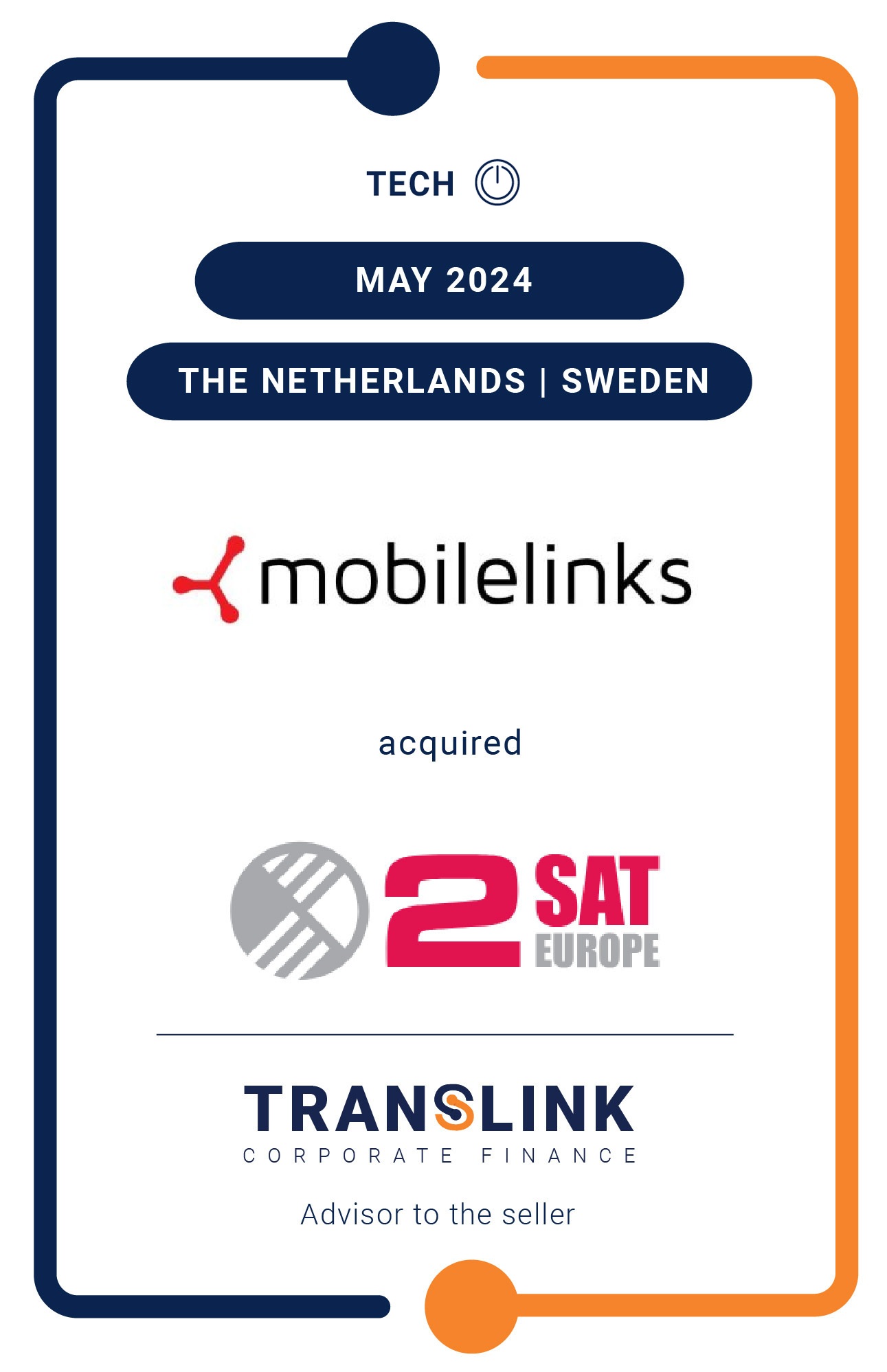 Translink Corporate Finance acted as the exclusive advisor to 2-SAT Europe on the sale to Mobilelinks