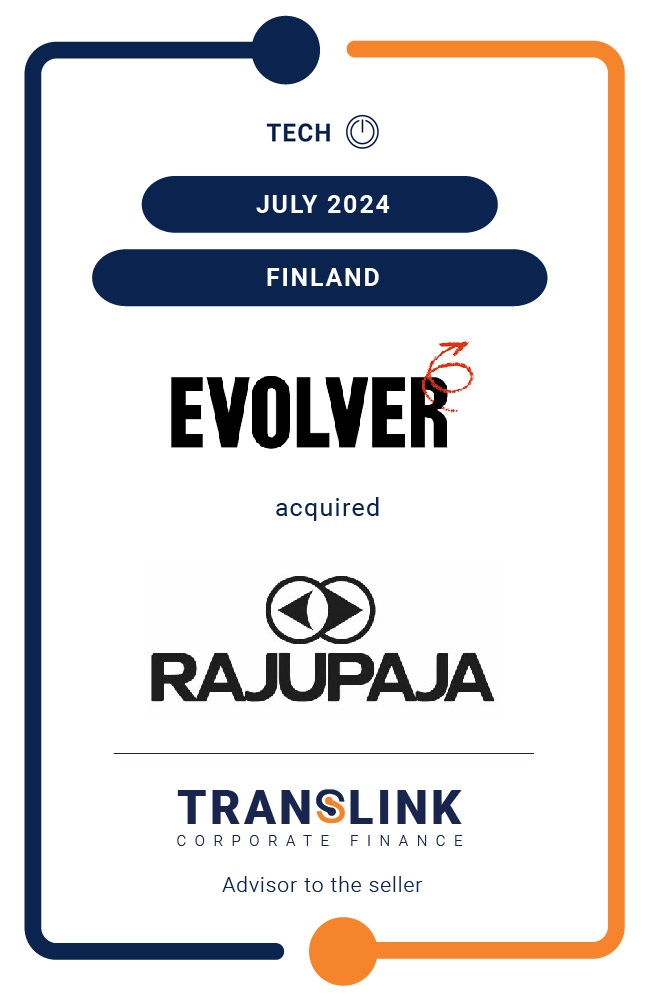 Translink Corporate Finance Advised Rajupaja shareholders on Evolver’s acquisition to gain controlling interest