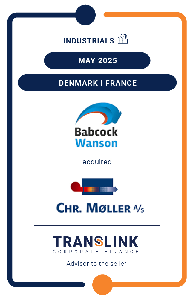 Translink Corporate Finance acted as the advisor to the owners of Chr. Møller in the sale to Babcock Wanson