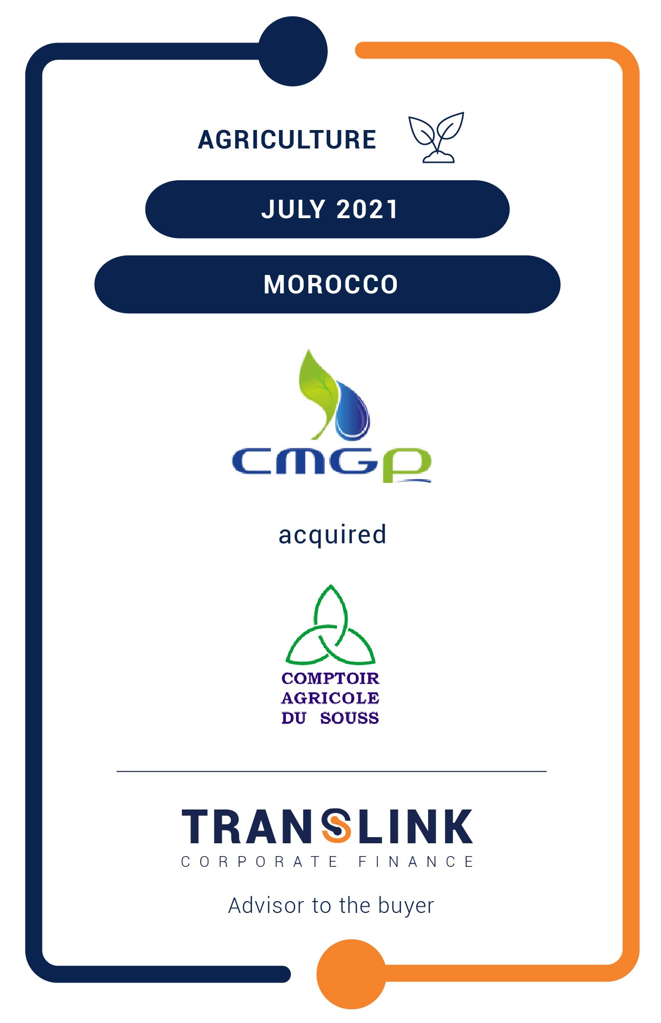 Translink Corporate Finance acted as the advisor to CMGP Group on the acquisition of CAS Group