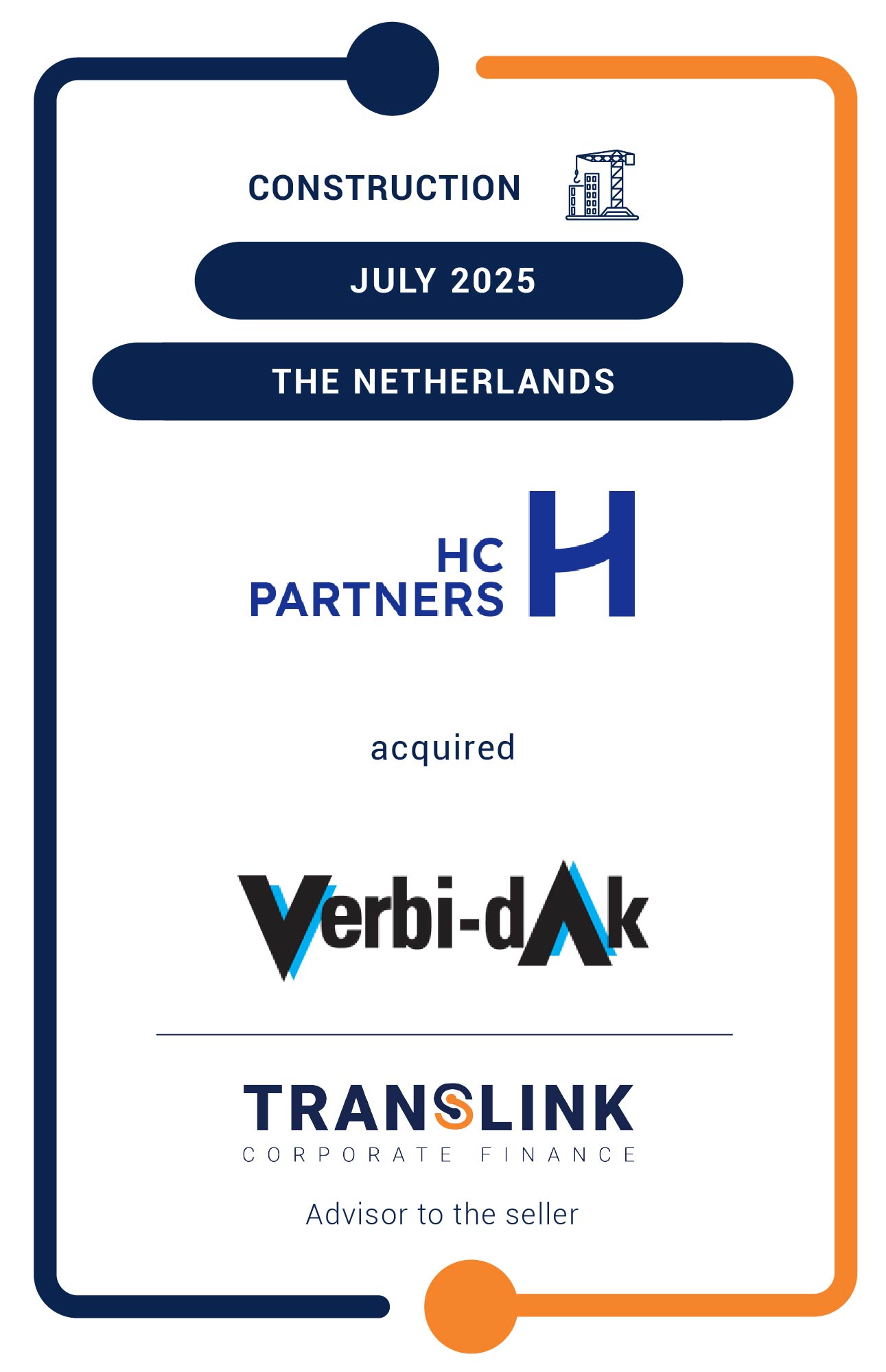 Translink Corporate Finance acted as the advisor to the shareholders of Verbidak on the sale to HC Partners