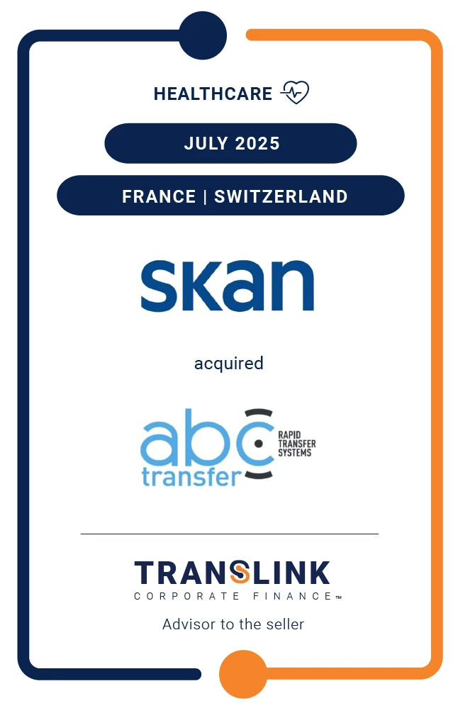 Translink Corporate Finance acted as the advisor to the owners of ABC Transfer in its majority stake sale to Skan AG.