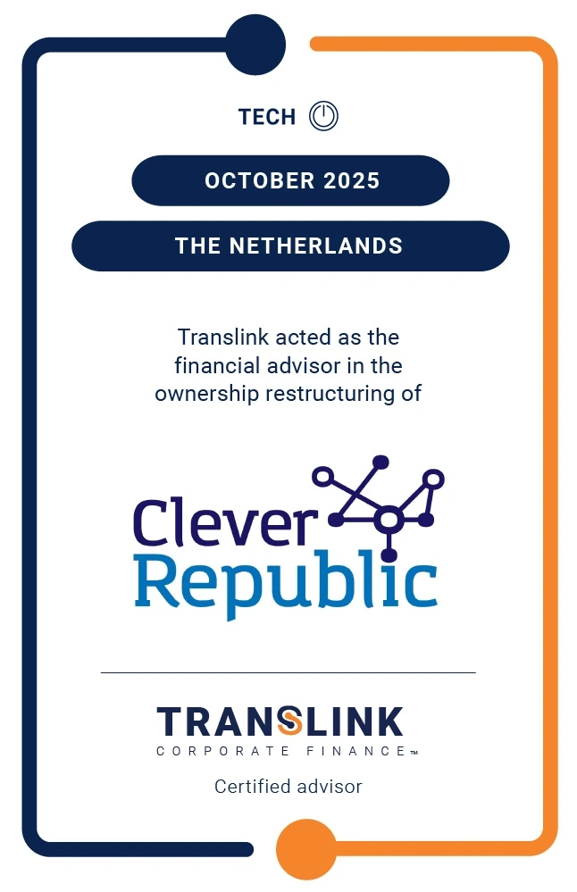 Translink Corporate Finance acted as the financial advisor in the ownership restructuring of Clever Republic