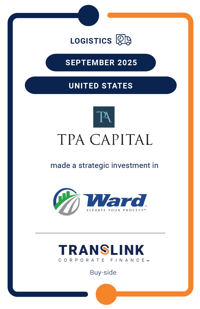 Translink CF’s US partner, Dinan & Company initiated the strategic investment in E.J. Ward by TPA Investment Partners