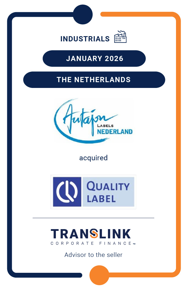 Translink Corporate Finance acted as advisor to Quality Label B.V. on the sale to Autajon Labels Nederland B.V.