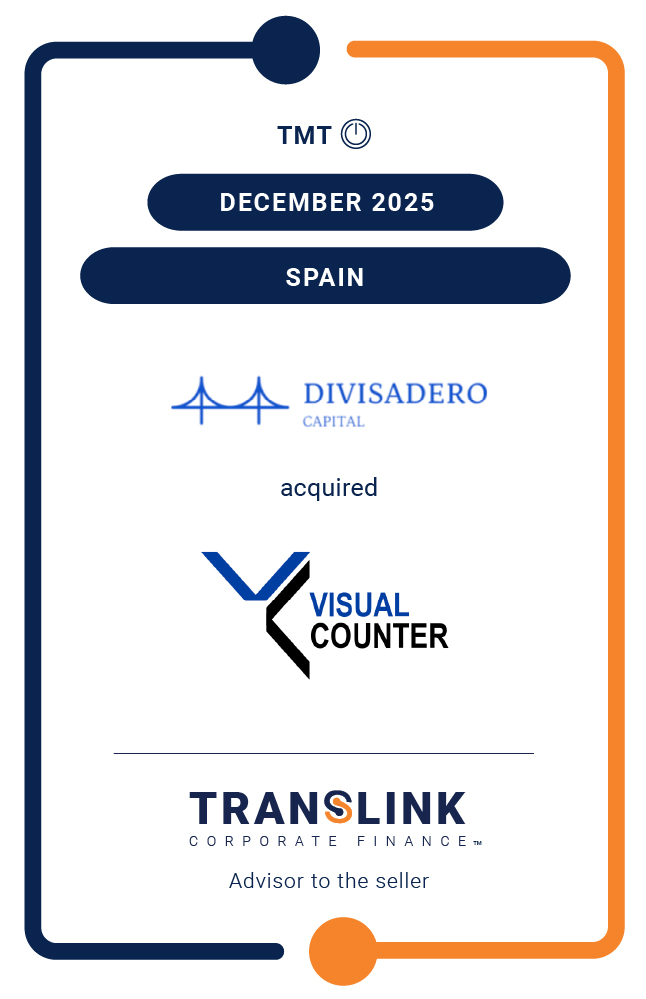 Translink Corporate Finance Spain acted as the advisor to Visual Counter on its sale to Divisadero Capital