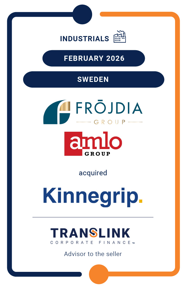 Translink Corporate Finance acted as the advisor to Kinnegrip in the sale to Fröjdia Group and AMLO Group