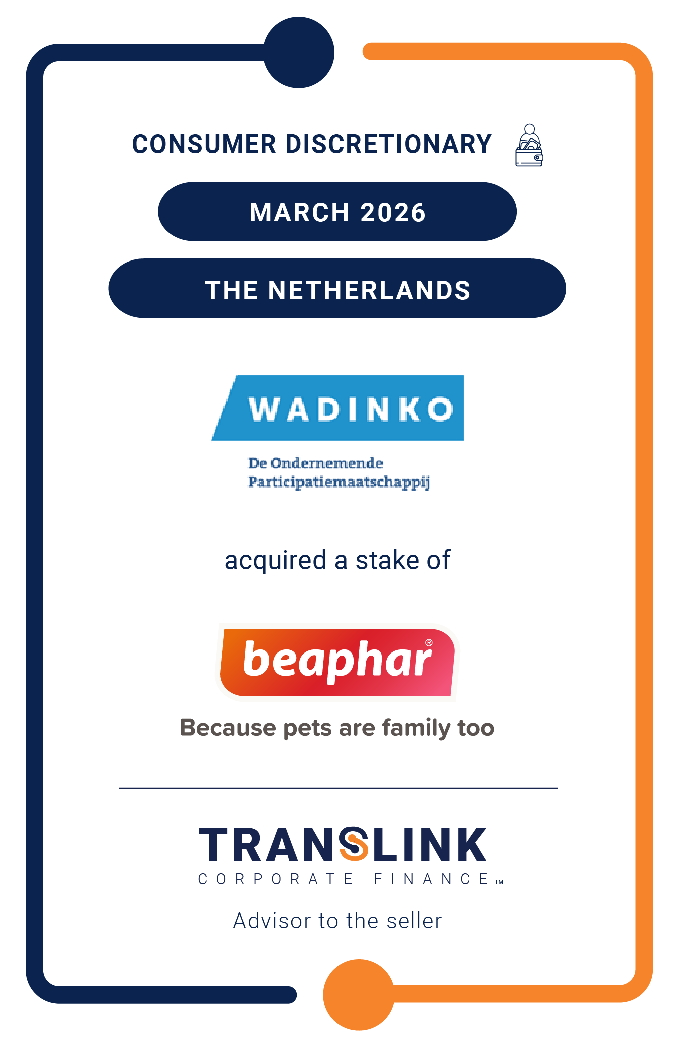Translink Corporate Finance advised Beaphar on its investment from Wadinko