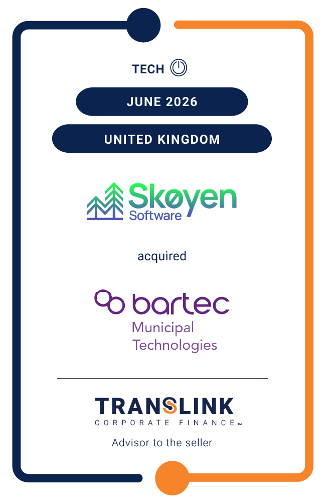 Translink Corporate Finance advised Bartec Municipal Technologies on its sale to Skoyen Software
