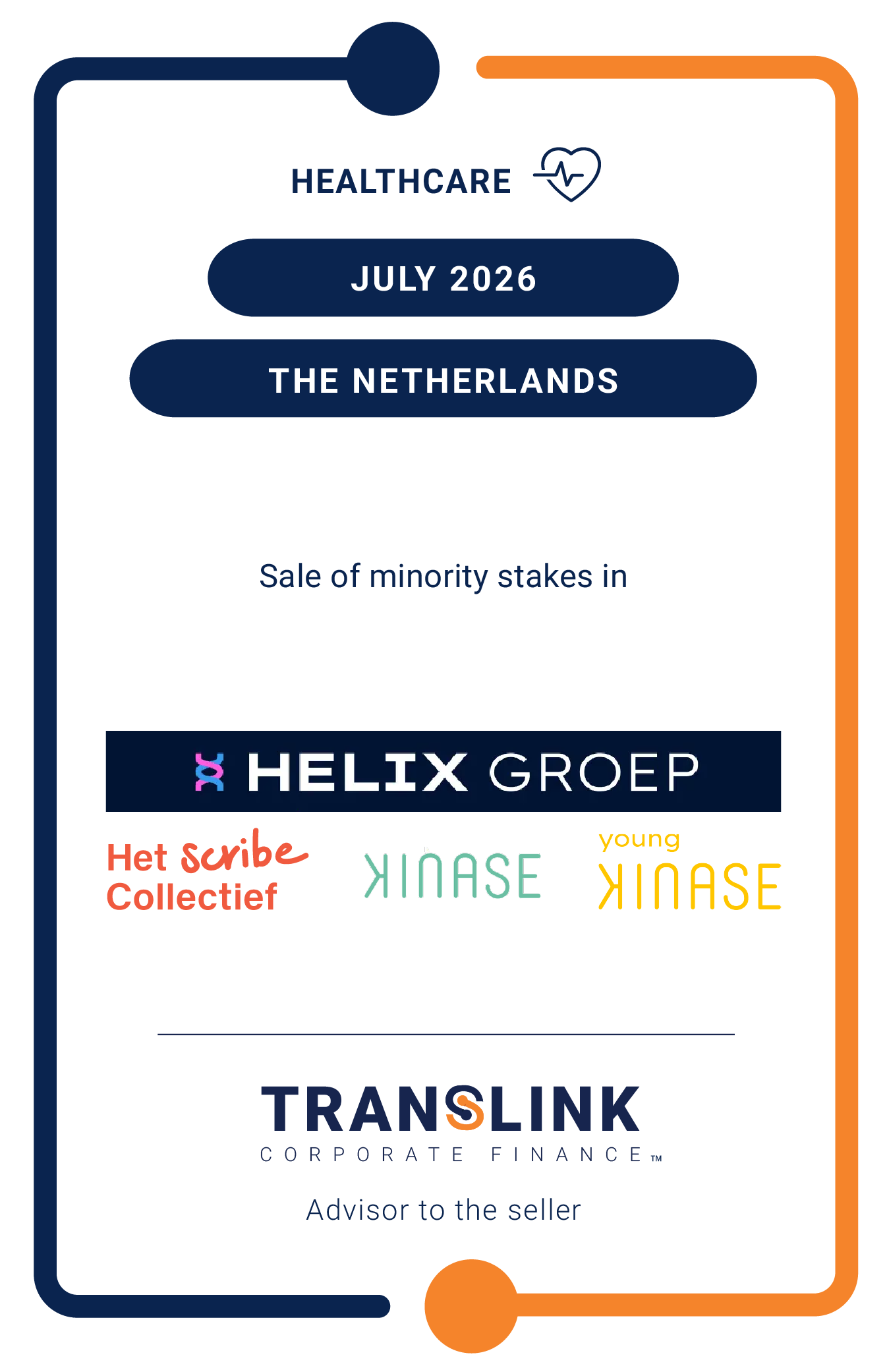 Translink Corporate Finance advised HELIX Groep on the sale of minority stakes to a consortium of investors