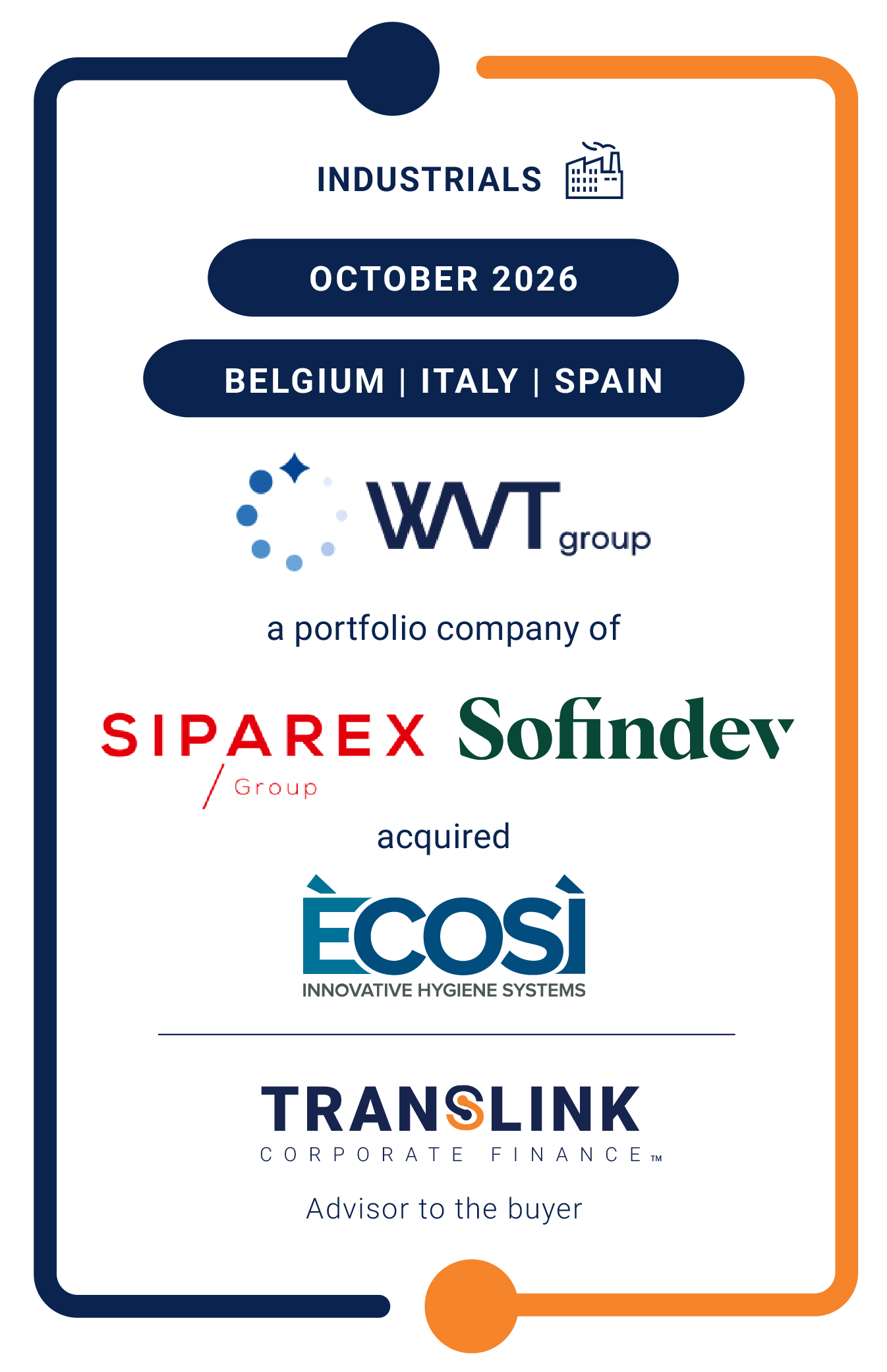 Translink Corporate Finance advised WVT Group on its acquisition of ÈCOSÌ