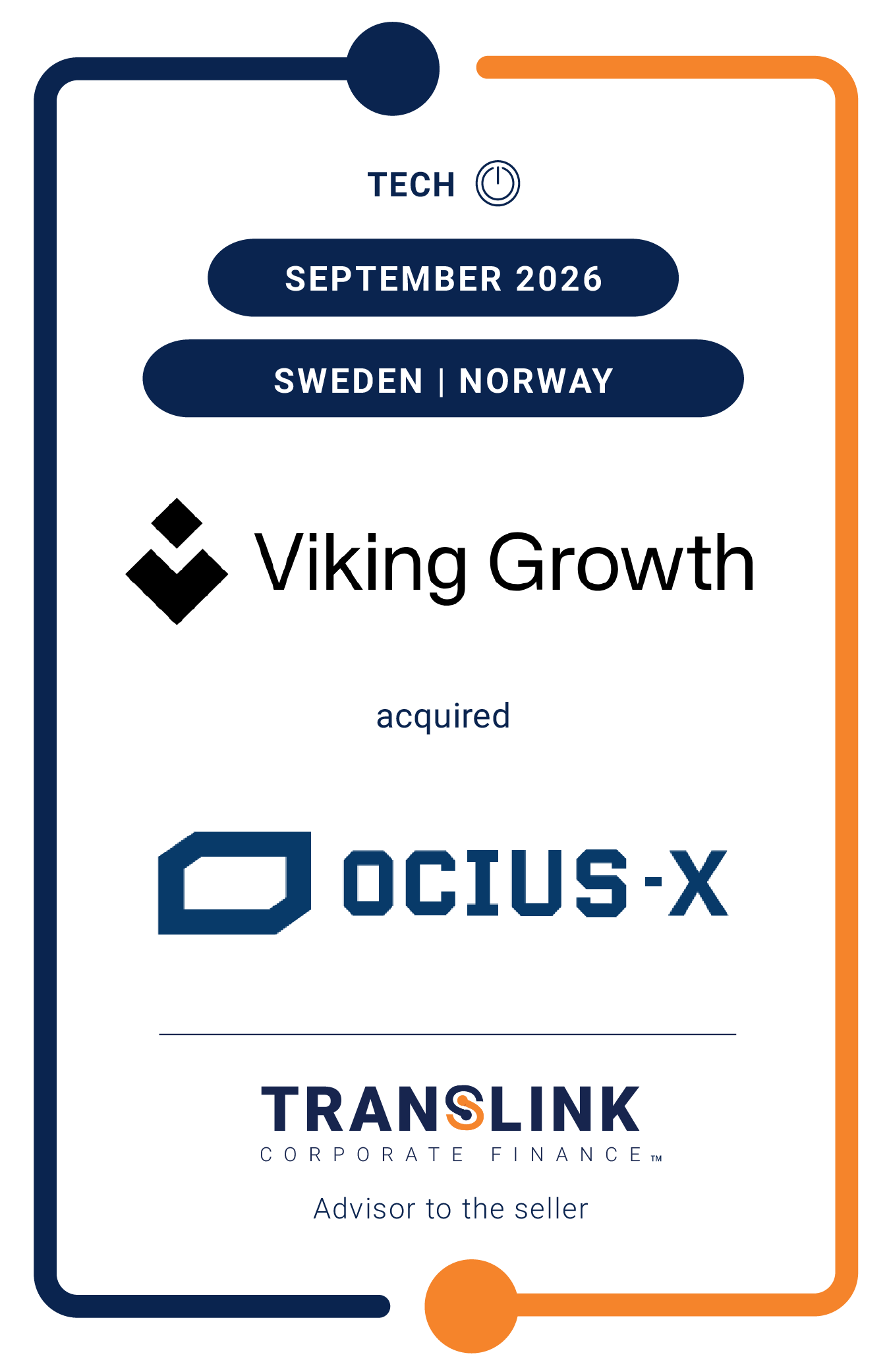 Translink Corporate Finance advised OciusX on its new partnership with Viking Growth